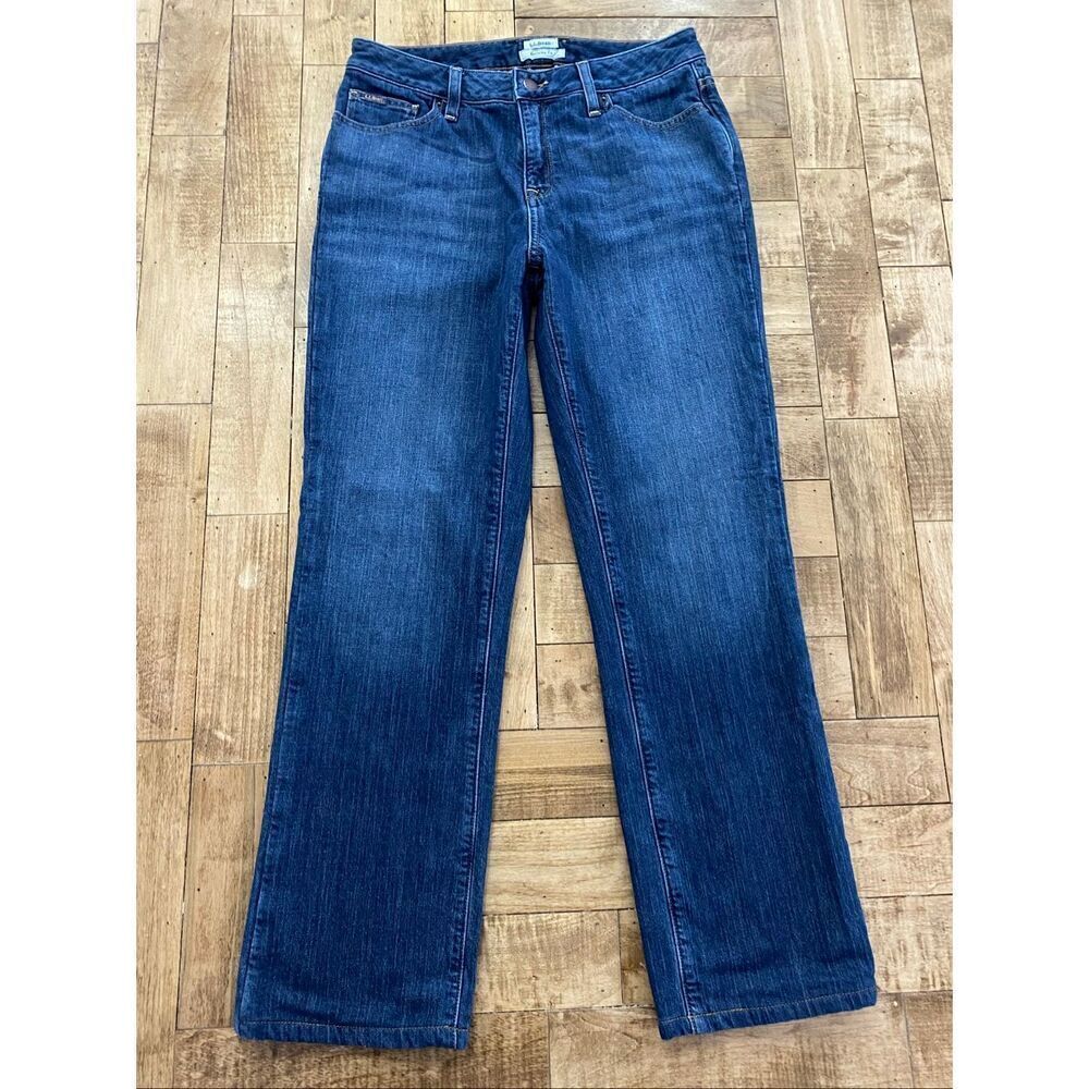 L.L. Bean Favorite Fit Jeans Flannel Lined Straight Leg Women’s Size 6R